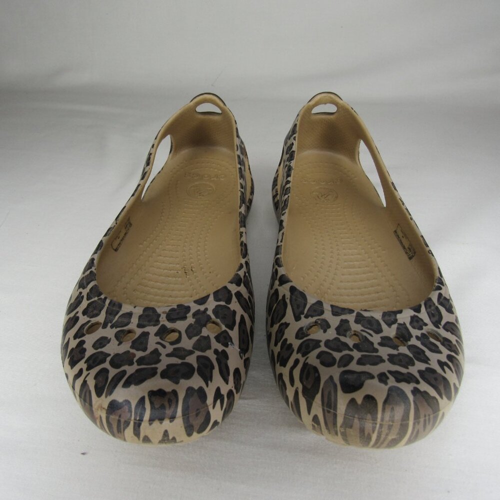 Crocs KADEE Leopard Print Slip on Loafer Shoe Women's 8 - Picture 2 of 10